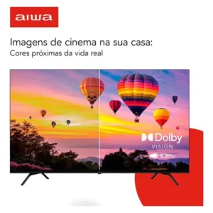 Smart TV AIWA 55” Android 4K Borda Ultrafina Dolby Vision&Atmos AWS-TV-55-BL-01-A - Imagem 4