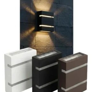 Kit 10 Luminária Arandela Parede Muro 2 Facho 2 Friso Bivolt - Imagem 2