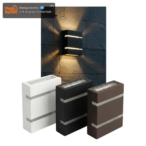 Kit 10 Luminária Arandela Parede Muro 2 Facho 2 Friso Bivolt