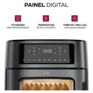 Fritadeira Elétrica Air Fryer Oven Black INOX WAP WAOD2 - Imagem 3