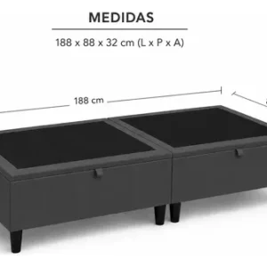 Base Box Bau Para Colchão De Solteiro 188x88 Resistente Jrlm - Imagem 4