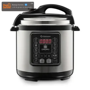 Panela de Pressão Elétrica 1100W Eletrozon Elt-808 de 6 Litros com Revestimento Antiaderente e Desligamento Automático - Imagem 1