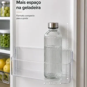 Kit 3 Garrafas Vidro Canelado Tampa Inox Geladeira Água - Imagem 6