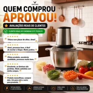 Multiprocessador Triturador Alimentos Elétrico Inox 2l 110v - Imagem 12