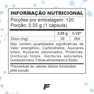Zinco Quelato 264% Máxima Concentração 120 Cápsulas - Forged Nutrition Sabor Sem sabor - Imagem 7