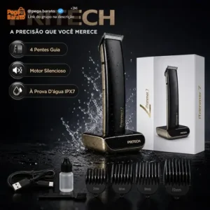 Aparador De Pelos Pritech Pr-705 A Prova D'áGua Maquina De Cortar Cabelo - Imagem 1