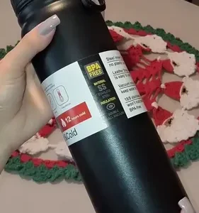 1000ml Garrafa Térmica Isolada A Vácuo Squeeze Aço Inox 304 para Água Gelada Esporte Academia com Alça e Bico Preto Sólar - Imagem 11
