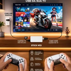 Conversor Video Game 4k Hdmi Adaptador Game Stick 2 Controle - Imagem 5