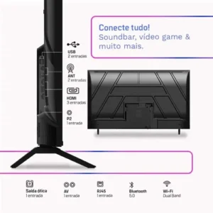 Televisão Smart Tv Hq 55 Qled, 4k Uhd, Dolby Audio, Wi-fi, Bluetooth, 3 Hdmi, 2 Usb, Netflix, Prime Video, Led Bivolt - Imagem 3