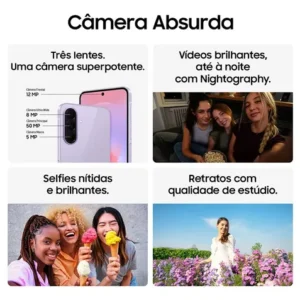 Celular Samsung Galaxy A37 5G 128GB, 6GB RAM, Câmera Tripla 50MP, Super AMOLED 6.7", Recursos AI - Verde - Imagem 4