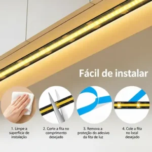 Fita Led Cob 9w 5m 3528 12v Ip20 320 Leds 3000k 4000k 6500k - Imagem 7
