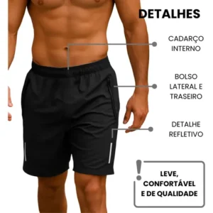 Kit 3 Bermuda Chimpa Furadinha Pra Malhar Com Conforto - Imagem 7