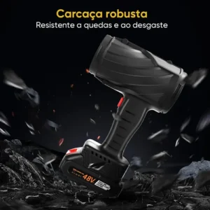 Soprador Turbo Portátil 48v Recarregável 2 Baterias Mini De Mão, Potente, Folhas Pó Limpeza Carro - Imagem 6