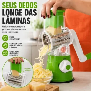 Ralador Queijo Fatiador Legumes Cortador Vegetais 3 Em 1 - Imagem 8