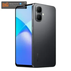 Smartphone Infinix Smart 10 4GB RAM 256GB SSD Câmera 8MP + IA, Tela 6.67 HD+ 120Hz, Bateria 5000mAh, Processador T7250, Android 15 Go, Dual Chip - Preto - Imagem 1