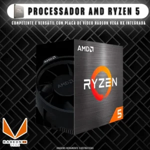 PC Gamer BluePC FORCE, AMD Ryzen 5, Radeon RX, 8GB DDR4, SSD 256GB, Fonte 500W - PGBP-FOR118 - Imagem 5