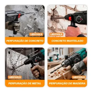 Martelete Rompedor Rotativo 1200w Sds Profissional Knakasaki - Imagem 10