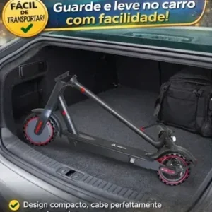 Patinete Scooter Elétrico Dobrável Com Velocidade E Autonomia De 30 Km Bluetooth Cor Preto MESTRI M-140 - Imagem 9