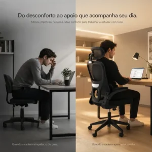 Cadeira Escritório Ergonômica Giratória Reclinável Luminy - Imagem 3