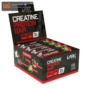 Creatine Protein Bar 12 Un 45g Dark Lab Sabor Torta de Limão - Imagem 1