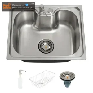 Cuba Gourmet para Cozinha Aço Inox 201 50x40cm Nawa Prata - Pingoo.casa - Imagem 1
