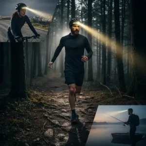 Lanterna De Cabeça Led Recarregável Usb Com Sensor De Movimento E Faixa Ajustável | Farol Potente Para Capacete, Corrida, Pesca, Ciclismo E Trilhas Noturnas | Resistente À Água Marca Navi - Imagem 6