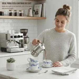 Conjunto 12 Peças 6 Xícaras 150ml E 6 Pires Para Café E Chá - Imagem 6