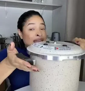 Panela De Pressão Antiaderente Fecho Externo Vanila 5 Litros - Imagem 7