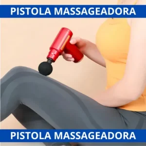 Massageador Elétrico Portátil Profissional Muscular Pistola Cor Preto - Imagem 5