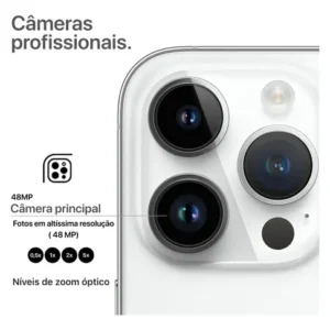Apple Iphone 14 Pro 256gb Branco Top Garantia Nf Oferta (Novo com caixa aberta) - Imagem 4