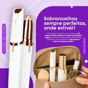 Kit Caneta Depiladora Sobrancelha + Batom Depilador Facial eletrico recarregavel - CROWLEY - Imagem 5