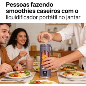 Mini Liquidificador Mixer Portátil Recarregável 450ml Shake - Imagem 6