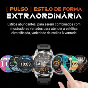 Relógio Inteligente Cardíaco Chamadas Bluetooth Esportivos - Imagem 12