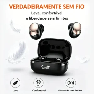 Fone De Ouvido Sem Fio Bluetooth 6.0 Eletro Mex A6s Pro Tws Ipx4 À Prova D'água Com Som Estéreo E Graves Potentes, Para Celulares/esportes/laptops, Branco - Imagem 4