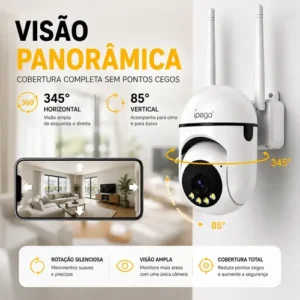 Câmera De Segurança Wi-fi 3mp Visão Noturna Colorida Áudio - Imagem 5