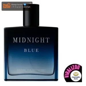 Perfume Masculino Midnight Blue 100ml Alta Fixação Sedutor - Imagem 1