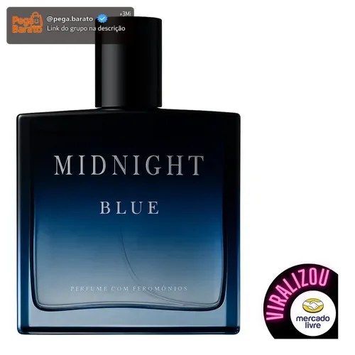 Perfume Masculino Midnight Blue 100ml Alta Fixação Sedutor