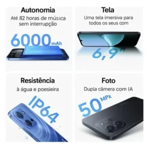 Smartphone Xiaomi Redmi 15c 128gb Com Nf + Brinde Top 1 - Imagem 4