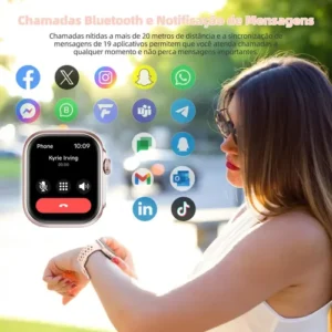 Relógio Smartwatch Bettdow Fb041 47 mm Esportivo Alexa E Gps 1.85 Cor Rosa - Imagem 3