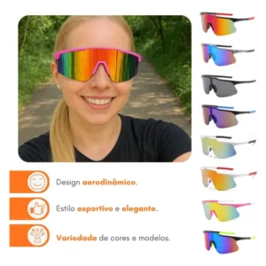 Óculos Esportivo Ciclismo Beachtenis Pesca Corrida Uv400 - Imagem 6