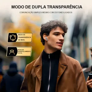 Fone De Ouvido Qcy HT08 Melobuds Pro Anc Conexão Cor Preto - Imagem 8