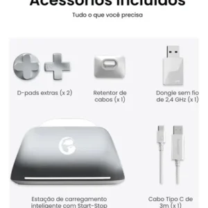 Controle Gamesir G7 Pro Trimodo Para Xbox Series S/x, Xbox One, Pc Windows E Android Com Dock Magnética, Sensor Hall Anti-drift, Botões Personalizáveis, Rgb, Áudio 3.5mm Cor Branco - Imagem 8