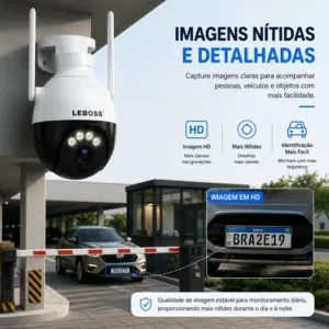 Câmera Dome Wi-fi Ptz 1080p Visão Noturna 30m Rotação 360° - Imagem 7