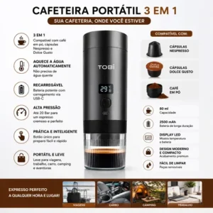 Cafeteira Portátil 3 Em 1 Nespresso Dolce Gusto Café Em Pó - Imagem 4