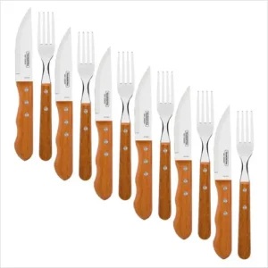 Jogo De Talheres Kit Churrasco Garfos Facas Inox Tramontina - Imagem 3