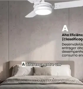 Ventilador de Teto Ventex Valen LED 3 Pás 1.1m Branco Silencioso - Imagem 3
