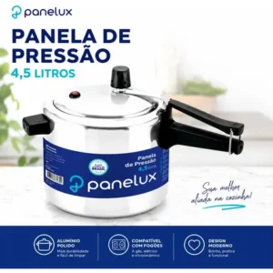 Panela De Pressão 4,5 Litros Alumínio Polido Panelux Classic - Imagem 3