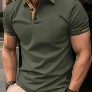 Camisa Polo Manga Curta Casual Masculina - Imagem 2