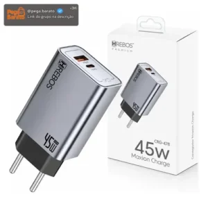 Fonte Carregador 45w Turbo Tipo C Para Iphone Samsung - Imagem 1