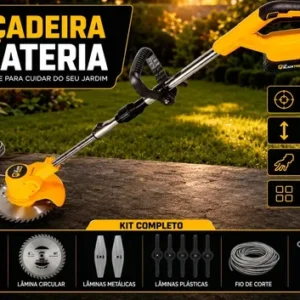 Roçadeira Aparador Grama A Bateria Recarregável 21v 750w Profissional Com Acessórios Tcg21c The Black Tools - Imagem 3